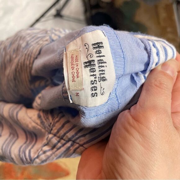 Anthropologie Holding Horses Mimi Pieced Striped Longline Wrap Tunic Top - Picture 8 of 9